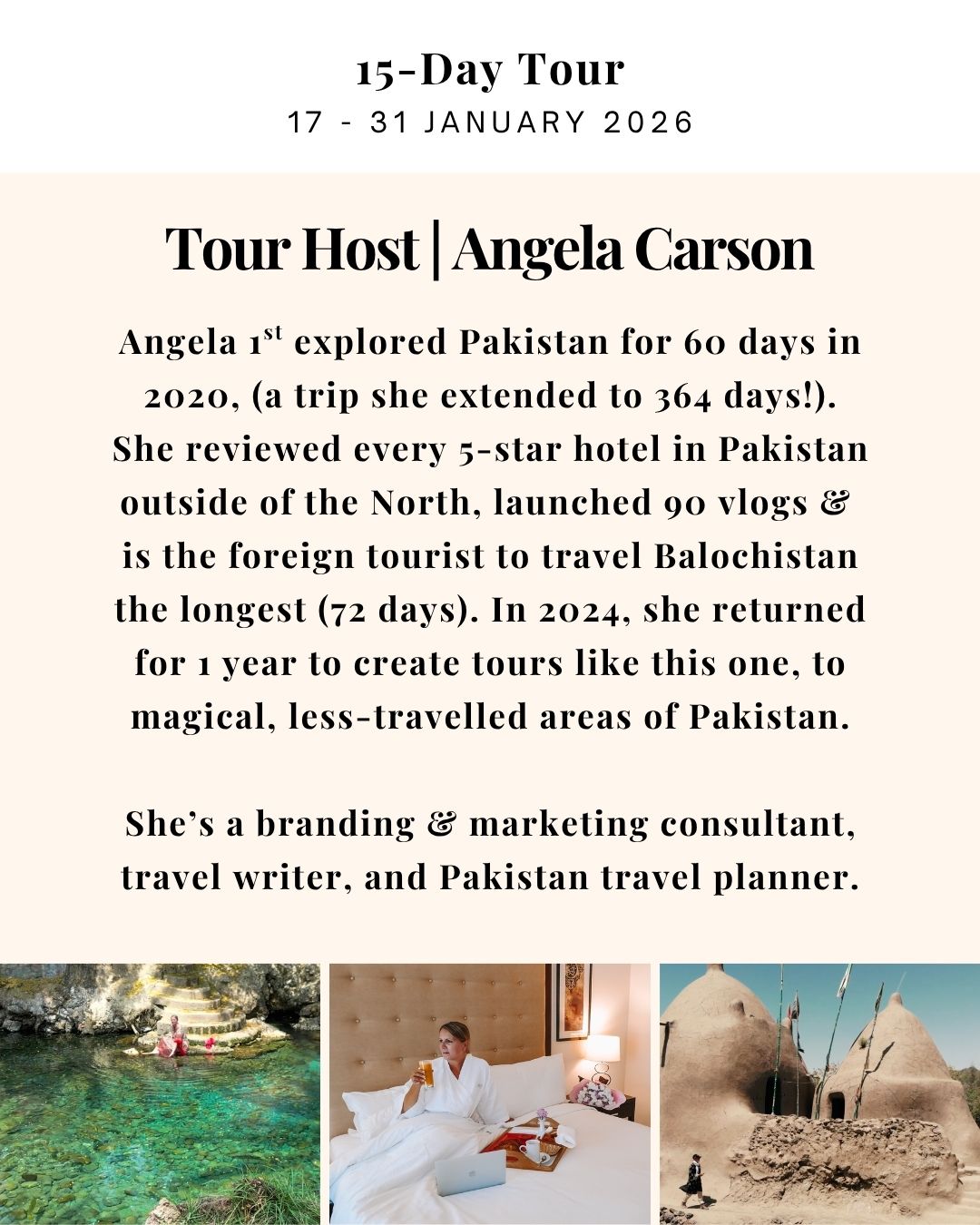 Tour Host, Angela