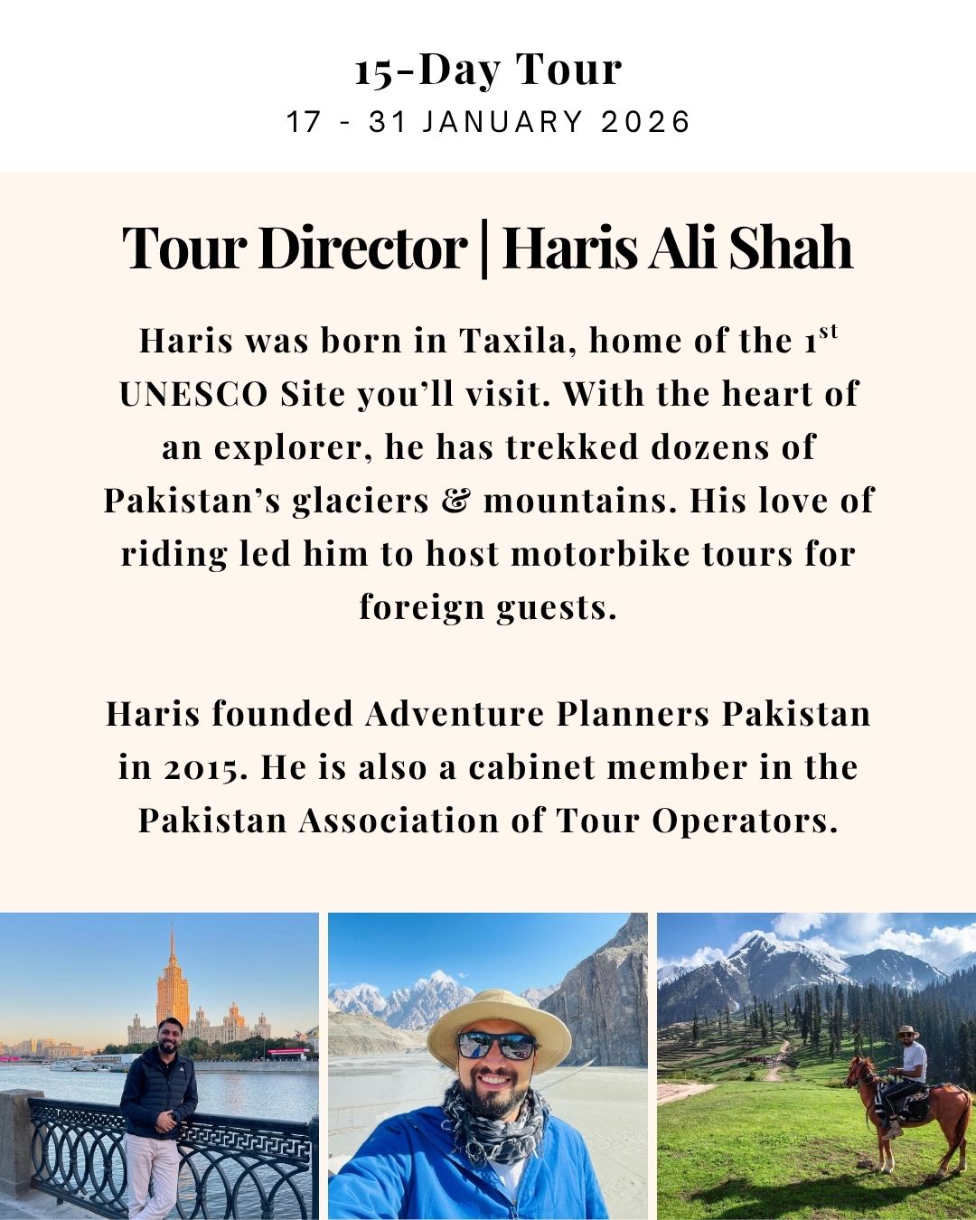 Tour Director, Haris