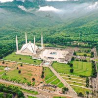 Faisal Mosque Drone view